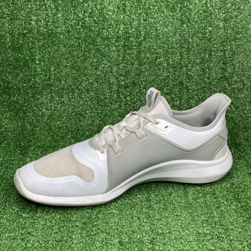 Puma Mens Ignite Fasten 8 Disc‎ Golf White/Silver  SZ 8.5 US Men's Shoes